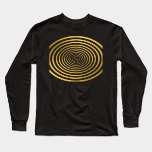 optical illustration gold color Long Sleeve T-Shirt